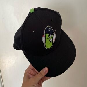 Portland Pickles Baseball Cap (Adult S/M), Navy Blue